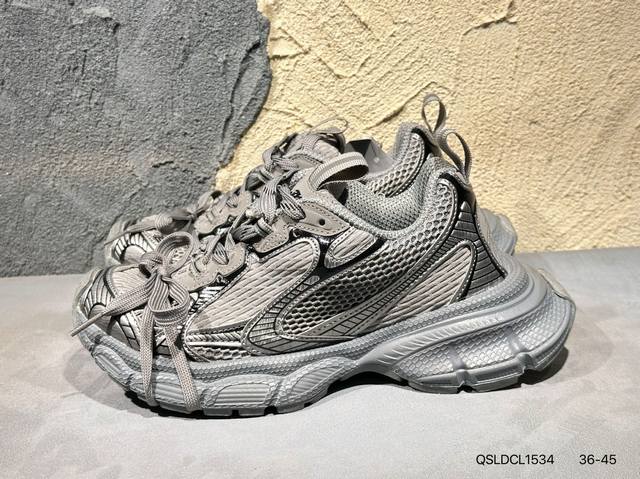 新品上市实拍 Balenciaga Cargo Sneaker 巴黎世家十一代圆头系带 舒适百搭低帮生活休闲鞋老爹鞋 全套原纸板楦头开发 最原汁原味的灵魂版型