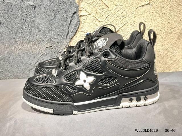 新品上市实拍 全新Lv路易威登Louis Vuitton Trainer Sneaker Low休闲运动文化百搭篮球板鞋Wlldld1529