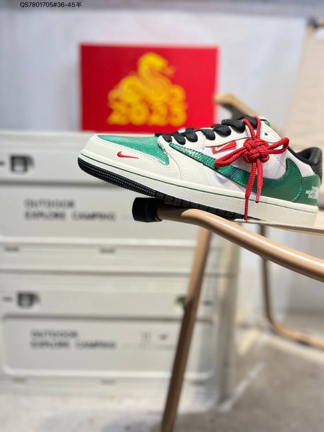 公司级头层皮北面 X 乔丹Air Jordan 1 Low Aj1低帮系列篮球鞋 官方同步配色 原装级产物 #拒绝公底 立体鞋型 细节完美 高清洁度Ch6336