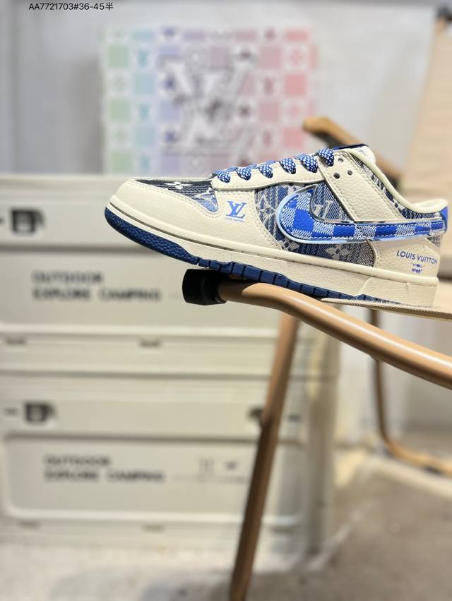 Lv X Nike Sb Dunk Low 大厂出品 极力推荐 新配色 原装头层材料 独家版型蒸餾加工 帶來的是更好的视觉和脚感体验 大厂纯原品质出货 清洁度