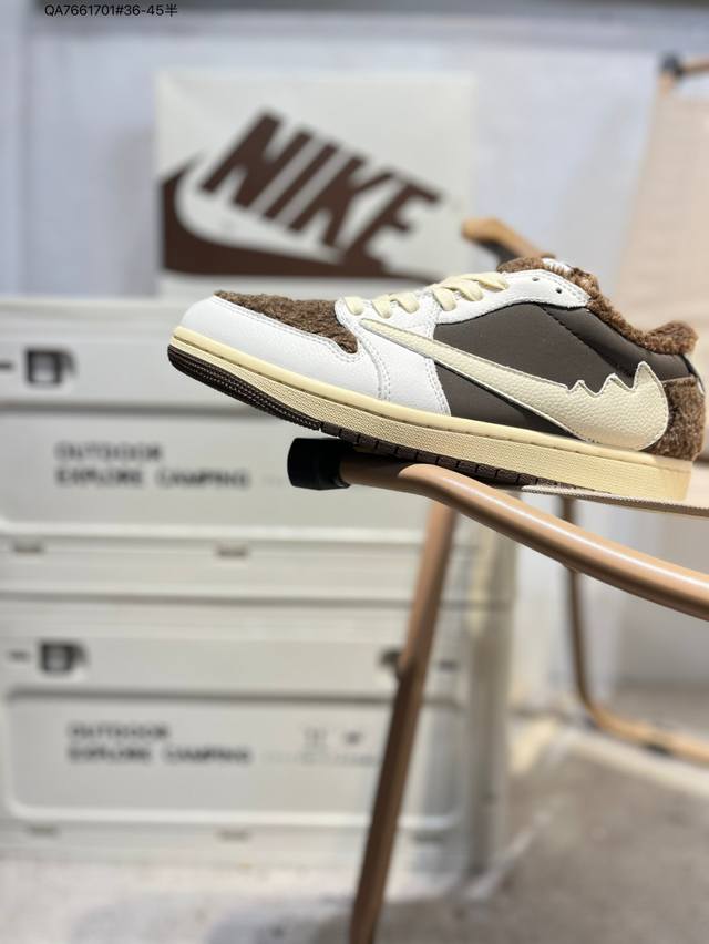 公司级头层皮Labubu X 乔丹Air Jordan 1 Low Aj1低帮系列篮球鞋 官方同步配色 原装级产物 #拒绝公底 立体鞋型 细节完美 高清洁度Dm