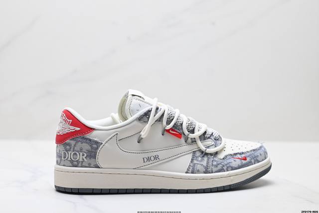 公司级Nike Air Jordan 1 X Travis Scott Aj1倒勾 乔一倒钩 ‘Diy’定制 耐克 低帮文化篮球鞋 完美品质出货 细节如图所示