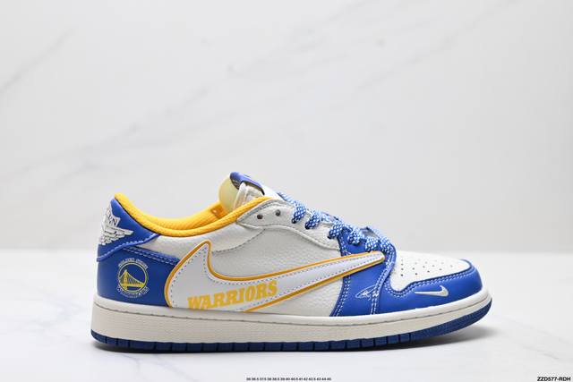公司级Nike Air Jordan 1 X Travis Scott Aj1倒勾 乔一倒钩 ‘Diy’定制 耐克 低帮文化篮球鞋 完美品质出货 细节如图所示