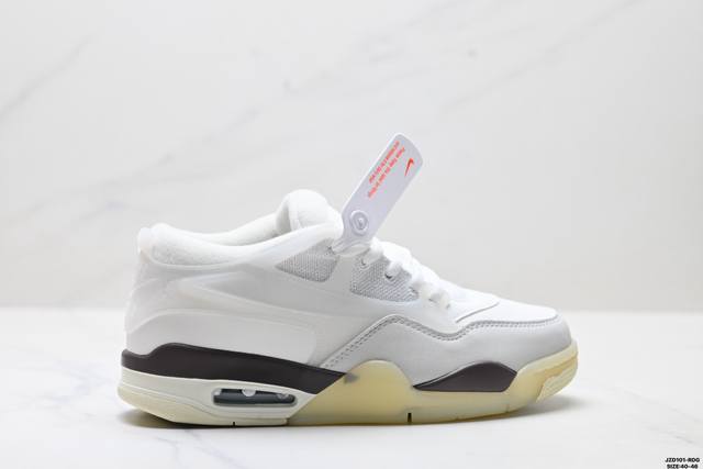 真标Nike Air Jordan 4 Rm 耐克 防滑 低帮 复古篮球鞋 货号:Hv5972-101 尺码:40-46 Id:Jzd101-Rdg