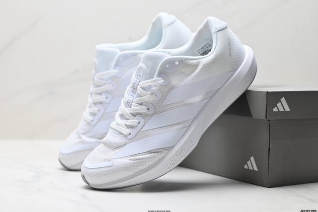 公司级Adidas Adizero Bk 马拉松飞线贾卡轻质透气休闲运动跑步鞋 货号:Jp8570 尺码:40 40.5 41 42 42.5 43 44 45