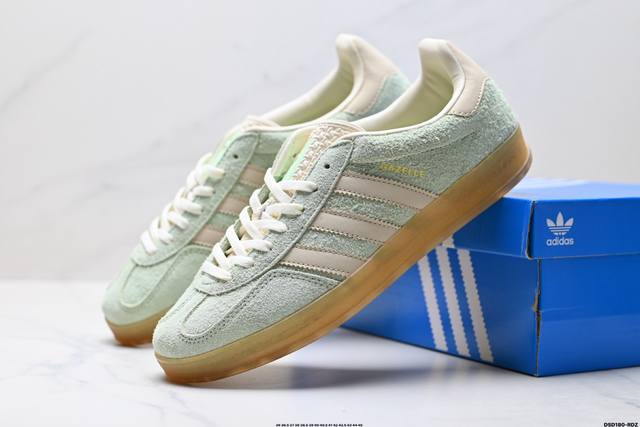 特价 公司级Adidas Originals Gazelle Indoor 三叶草休闲防滑耐磨低帮板鞋 鞋头出色设计 塑就出众贴合感 稳固的后跟贴合足部曲线设计