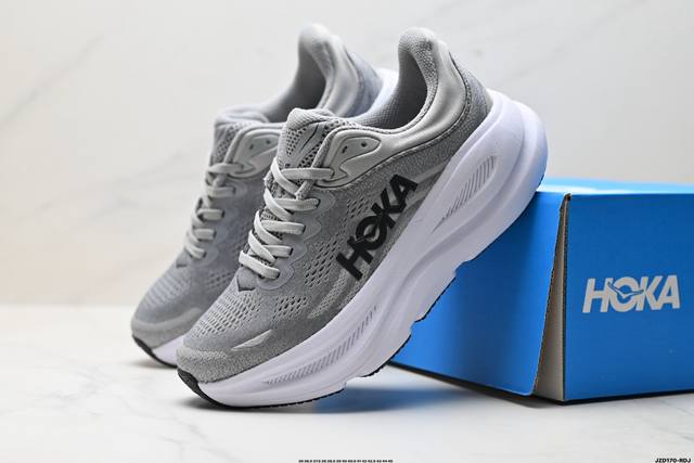 公司级Hoka One One Bondi 9 复古舒适防滑耐磨 低帮 山地户外跑步鞋 货号:1162012 Id:Jzd170-Rdj