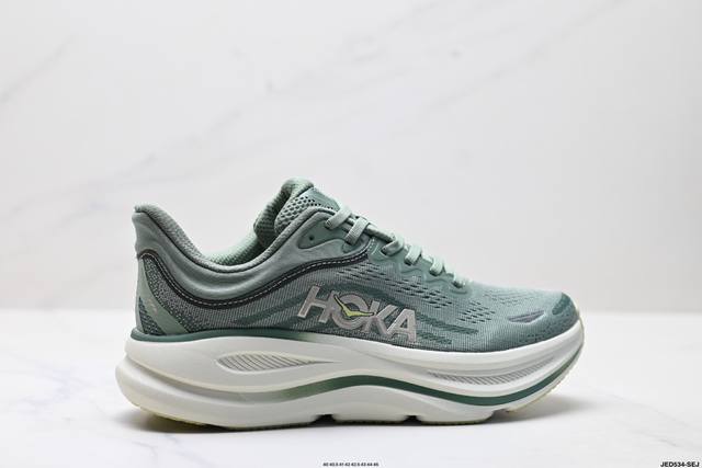 公司级Hoka One One Bondi 9 复古舒适防滑耐磨 低帮 山地户外跑步鞋 货号:1162011 尺码:40 40.5 41 42 42.5 43