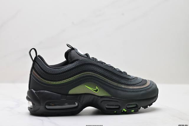 公司级Nike Air Max 95 Thunder 耐克 气垫复古慢跑百搭鞋休闲运动鞋 这双鞋采用前脚掌开窗式气垫 这种设计在当时是前所未有的 鞋带孔的设计灵