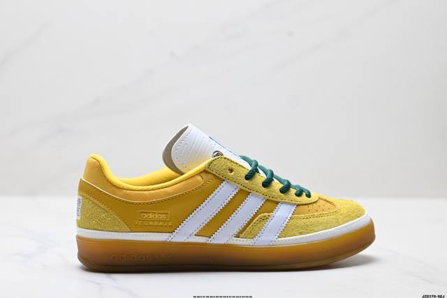 公司级Bad Bunny X Adidas Originals Gazelle Indoor 三叶草休闲防滑耐磨低帮板鞋 鞋头出色设计 塑就出众贴合感 稳固的后
