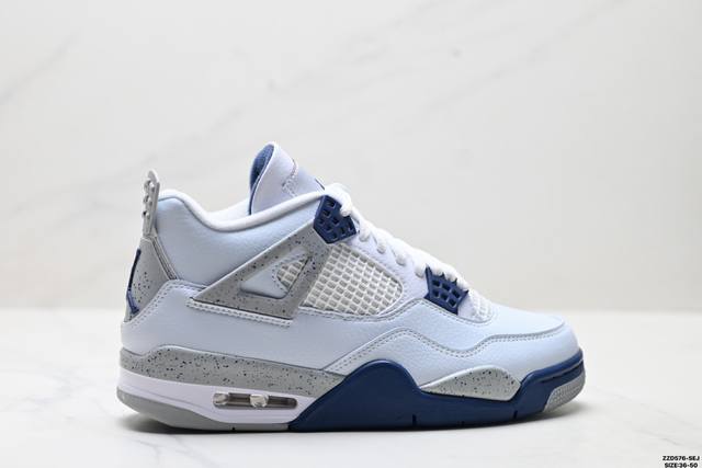 公司级Nike Air Jordan 4 Retro 耐克迈克尔 乔丹Aj4代中帮复古休闲运动文化篮球鞋 原厂材料Tpu超Q弹网格材质 缜密拉帮及中底钢印细节