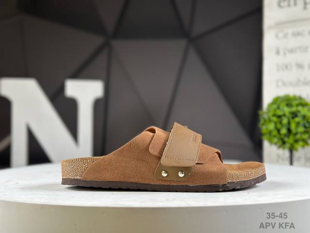 德国百年知名鞋履品牌 博肯Birkenstock 秋冬新款 勃肯半拖凉鞋系列加棉 加绒包头拖鞋 广东原产#采用质地柔软牛皮革 中底搭载缓震软木橡胶 外置Eva轻