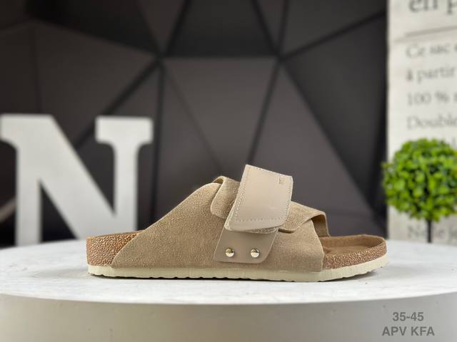 德国百年知名鞋履品牌 博肯Birkenstock 秋冬新款 勃肯半拖凉鞋系列加棉 加绒包头拖鞋 广东原产#采用质地柔软牛皮革 中底搭载缓震软木橡胶 外置Eva轻