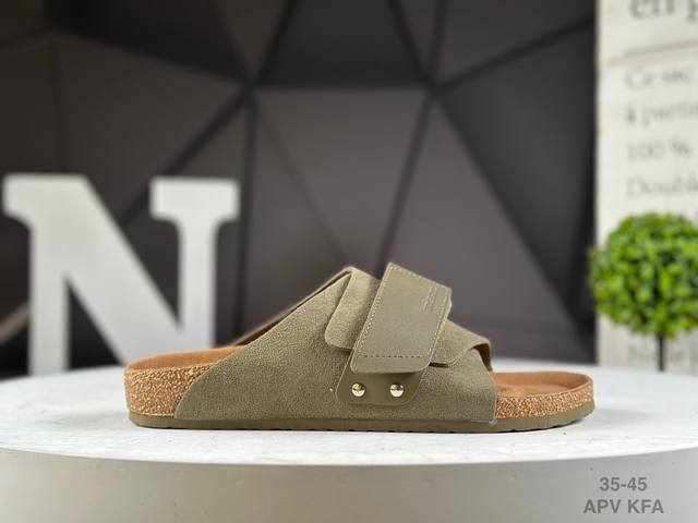 德国百年知名鞋履品牌 博肯Birkenstock 秋冬新款 勃肯半拖凉鞋系列加棉 加绒包头拖鞋 广东原产#采用质地柔软牛皮革 中底搭载缓震软木橡胶 外置Eva轻