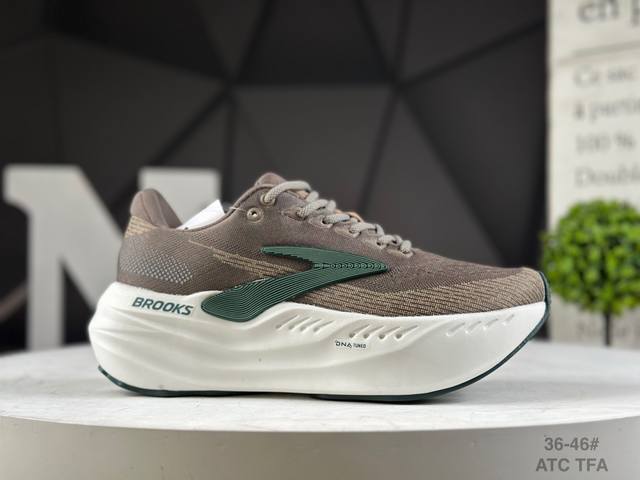 公司级半码Brooks 布鲁克斯 Adrenaline Gts 24 超弹轻盈跑步鞋 实拍首发 低帮透气缓震支撑休闲运动慢跑鞋 采用改进工程空气网眼组合热熔工艺