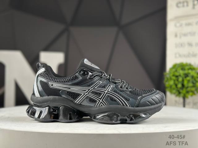 Asics Gel-Quantum Kinetic 舒适时尚 织物合成革防滑透气 低帮 休闲城市通勤跑步鞋 男款 蓝黄 Asics Gel-Quantum Ki