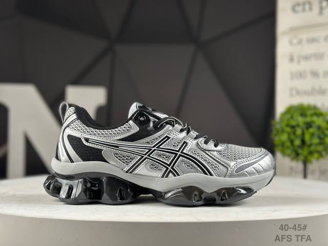 Asics Gel-Quantum Kinetic 舒适时尚 织物合成革防滑透气 低帮 休闲城市通勤跑步鞋 男款 蓝黄 Asics Gel-Quantum Ki