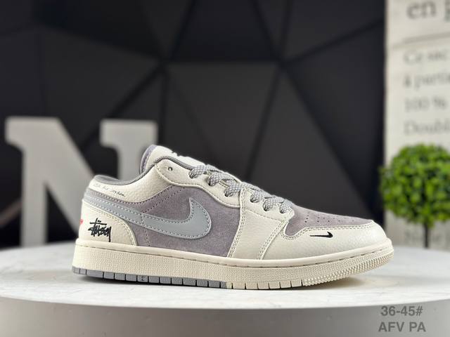 福利特价 头层耐克 Nike Jordan Air Jordan 1 高端定制 低帮 复古 减震 防滑 耐磨 篮球鞋 定制鞋盒 大厂纯原品质出货 超高清洁度 皮
