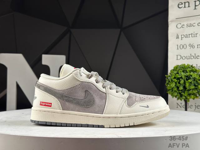 福利特价 头层耐克 Nike Jordan Air Jordan 1 高端定制 低帮 复古 减震 防滑 耐磨 篮球鞋 定制鞋盒 大厂纯原品质出货 超高清洁度 皮