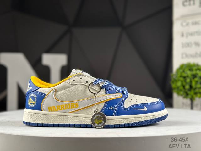 头层耐克 Nike Air Jordan 1 X Travis Scott Aj1倒勾 乔一倒钩 ‘Diy’定制 耐克 低帮文化篮球鞋 完美品质出货 细节如图所