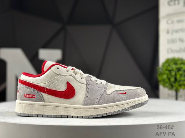 福利特价 头层耐克 Nike Jordan Air Jordan 1 高端定制 低帮 复古 减震 防滑 耐磨 篮球鞋 定制鞋盒 大厂纯原品质出货 超高清洁度 皮