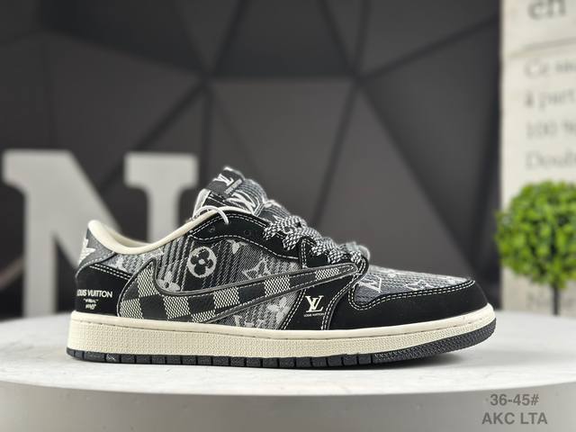 公司级耐克 Nike Air Jordan 1 X Travis Scott Aj1倒勾 乔一倒钩 ‘Diy’定制 耐克 低帮文化篮球鞋 完美品质出货 细节如图