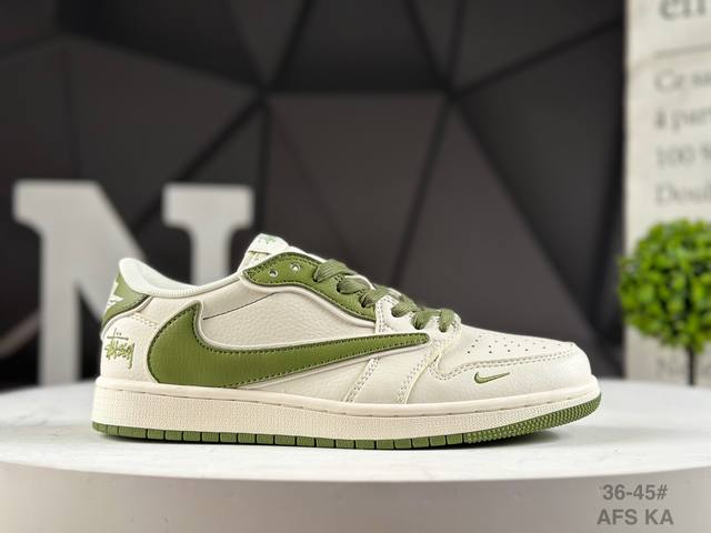 福利特价 头层Travis Scott X Fragment Design X Air Jordan 1 Low Og Sp Aj1 乔1 低帮文化休闲板鞋 货