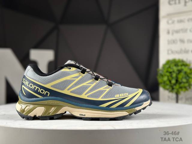Salomon Xt-6 ”Recut“萨洛蒙高科端技户外休闲跑鞋 Salomon 萨洛蒙Xt-6 复古机能潮流休闲跑鞋 新晋网红单品 伞兵绳快穿鞋带设计 无缝