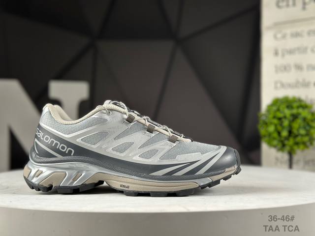 Salomon Xt-6 ”Recut“萨洛蒙高科端技户外休闲跑鞋 Salomon 萨洛蒙Xt-6 复古机能潮流休闲跑鞋 新晋网红单品 伞兵绳快穿鞋带设计 无缝