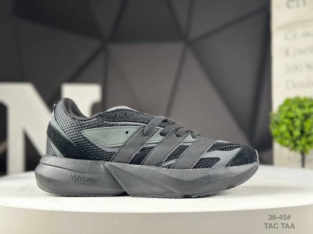 真标阿迪达斯 Adidas Lightblaze Low Grey Black 流光系列低帮轻便休闲运动慢跑鞋 货号：Jq9973 Tac Size：36-45
