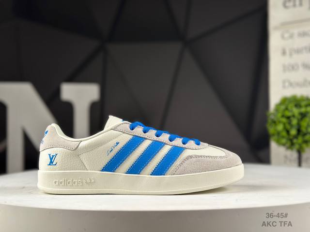 公司级Adidas Samba Og 德训鞋 Lv联名款 高端定制桑巴系列 大厂纯原品质出货 超高清洁度 细节完美 舒适百搭 低帮休闲板鞋 男女同款 货号：Dd