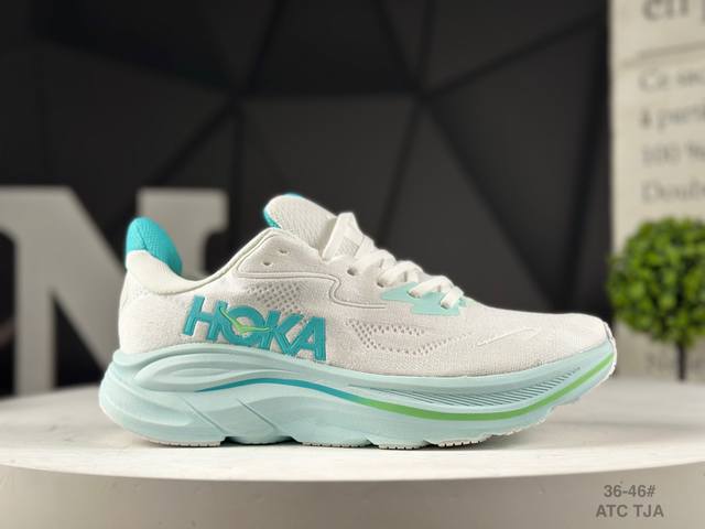 公司级半码Hoka One One Bondi 9 复古舒适防滑耐磨 低帮 山地户外跑步鞋 货号:1162030 Wtcl Atc 尺码:36-46