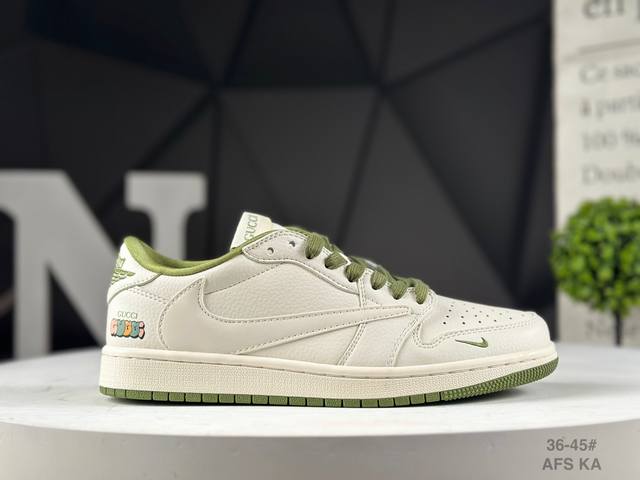 福利特价 头层Travis Scott X Fragment Design X Air Jordan 1 Low Og Sp Aj1 乔1 迪奥联名 低帮文化休