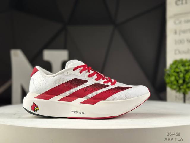 真标阿迪达斯 Adidas Adizero Evo Sl舒适运动防滑耐磨低帮跑步鞋，轻质网眼合成鞋面搭配织物内里坚韧透气包裹舒适，中底搭载全掌双层 Lights