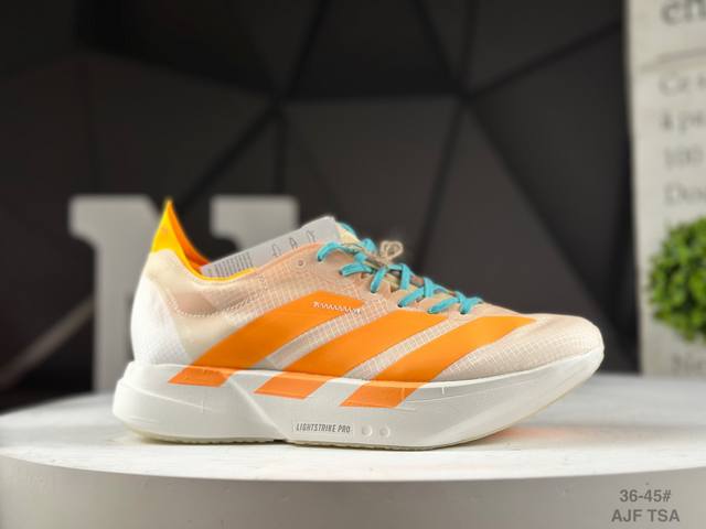 公司级 阿迪达斯 Ad Adizero Adios pro 4 马拉松竞速专业跑鞋 货号：Jr1241 Ajf Celermesh针织网面非常轻薄 纤维间的缝隙