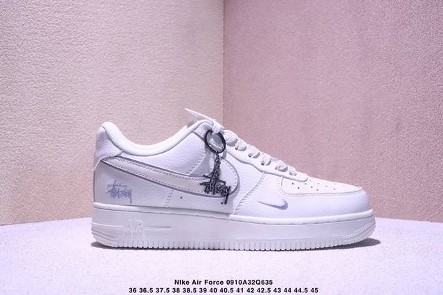 海外限量发售！公司级Nike Air Force 1 '07 Low “斯图西联名 百搭米色”空军一号 低帮 运动鞋 休闲鞋 折边针车 工艺难度大 原楦头原纸板