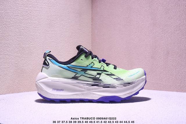 Asics Trabuco Max 4 4 舒适透气 低帮 越野跑步鞋 男女款 黑绿色 Xm0909Q222
