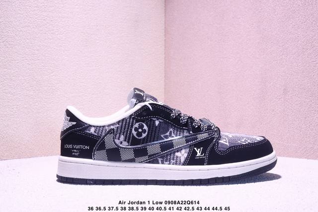 海外爆款限量发售！Travis Scott X Fragment Design X Jordan Air Jordan 1 Low Og Sp “路易威登Lv联