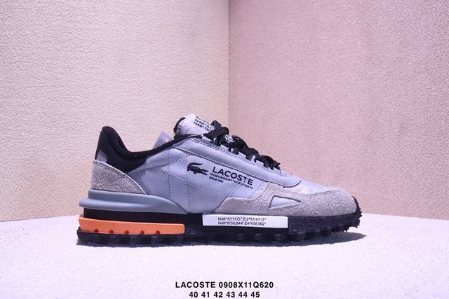 Lacoste法国鳄鱼 织物 时尚拼色 低帮 生活休闲鞋 Lacoste风格源于体育运动的优雅风范 既可以在球场上穿着 也适合日常生活的优雅服装 源自体育运动的