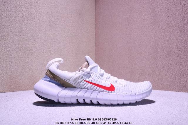 Nike Free Rn 5.0 Next Nature 5.0赤足环保系列针织轻便透气袜套式休闲运动慢跑鞋货号:Cz1884-103 尺码：36-45 带半