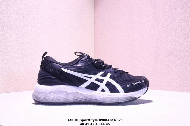 Asics 亚瑟士 原楦原纸版开发版型，采用透气工程网眼布热熔工艺鞋面材质，内嵌环保去味海玻璃鞋垫，全掌360度环绕式Gel-Quantum硅胶缓震中底组合耐磨