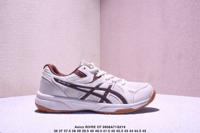 Asics Rivre Cf 织物 舒适轻便 透气灵活 低帮 羽毛球鞋 男女同款 白蓝 Xm0908Q219