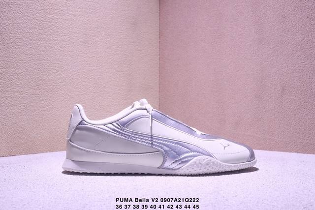 puma彪马 Bella V2 Leather 中国限定时尚百搭 舒适 德训 情侣双鞋带薄底鞋 耐磨 低帮 生活休闲鞋 男女同款 Xm0907Q222