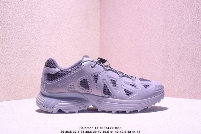 Salomon Xt-Whisper Void 萨洛蒙户外越野跑鞋 鞋面采用Sensifit贴合技术 全方位贴合包裹脚型 鞋跟部鞋底牵引设计 提供强大的抓地性能