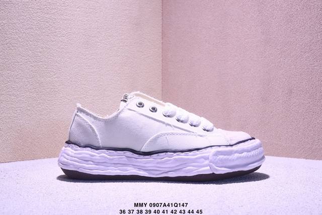 三原康裕品牌Mmy Maison Mihara Yasuhiro Original Sole Canvas Low 变形溶解雪糕底高帮休闲百搭帆布板鞋 9104