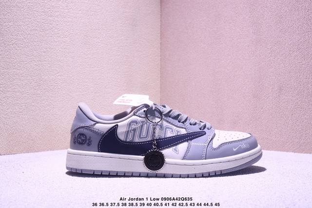 海外爆款限量发售！Travis Scott X Fragment Design X Jordan Air Jordan 1 Low Og Sp “古驰联名 烟灰