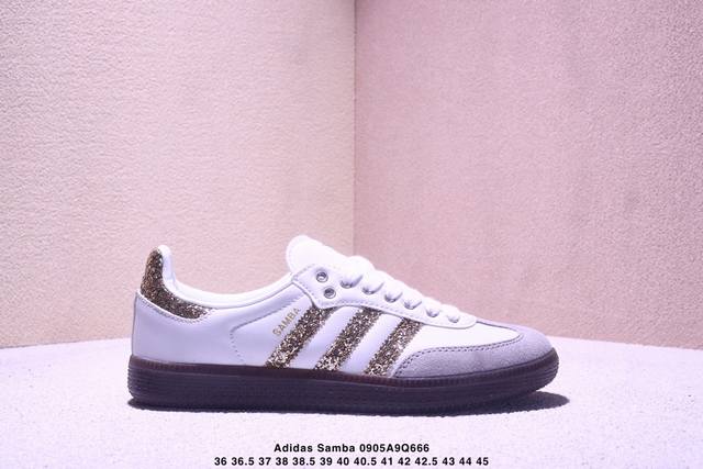 Adidas Samba Og 阿迪达斯三叶草低帮休闲鞋 桑巴复刻 牛皮材质德训鞋 真标带半码 Size:36-45码 Xm0905Q666