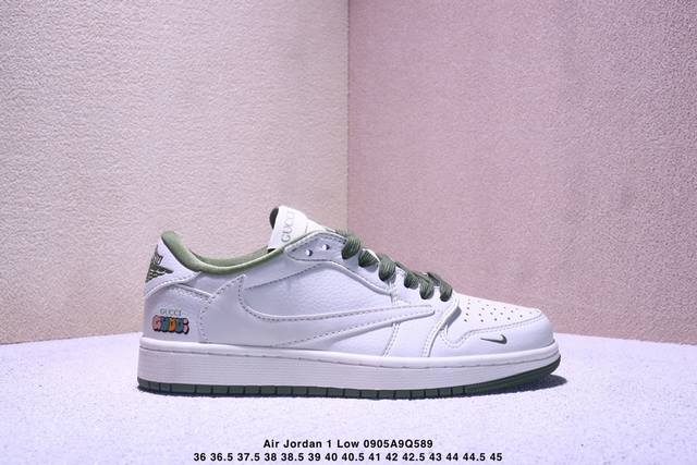 Travis Scott X Fragment Design X Jordan Air Jordan 1 Low Og Sp 古驰联名 “米白清新绿” 多方联名