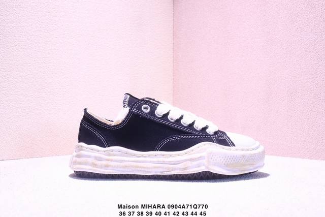 余文乐挚爱单品 复古溶解风 日本概念时装设计师三原康裕品牌Mmy Maison Mihara Yasuhiro Original Sole Canvas Low