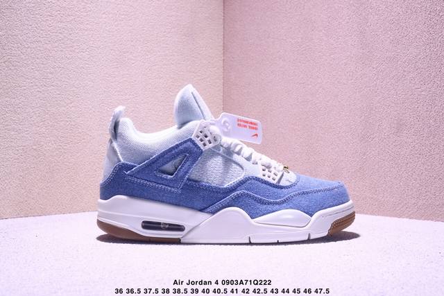 Jordan Air Jordan 4 柔软舒适 防滑耐磨 中帮 复古篮球鞋 男女同款 灰色 Xm0903Q222